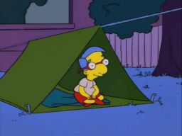 Milhouse in a Pup Tent, -"Grampa vs. Sexual Inadequacy"