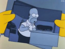 Surveillance Photos of Homer Eating a Cake, -"Separate Vocations"