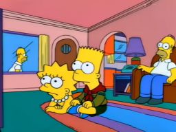 "Oh, Bart, cartoons don't have to be 100% realistic.", -"Boy Scoutz in the Hood"